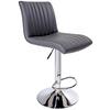 Barhocker höhenverstellbar mit Lehne Party Grau/Chrom - Chromfarben/Grau, MODERN, Textil/Metall (43/91-112/54cm) - MID.YOU