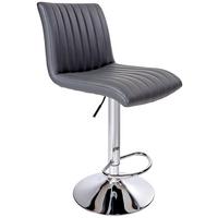 Barhocker höhenverstellbar mit Lehne Party Grau/Chrom - Chromfarben/Grau, MODERN, Textil/Metall (43/91-112/54cm) - MID.YOU