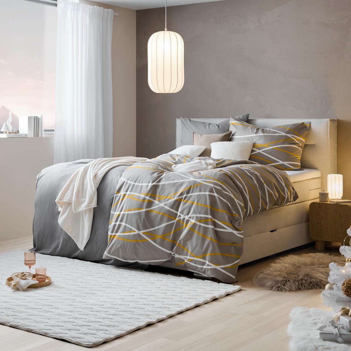 POVLEČENÍ WELLE - šedá/barvy zlata, Moderní, textil (140/200cm) - Mömax