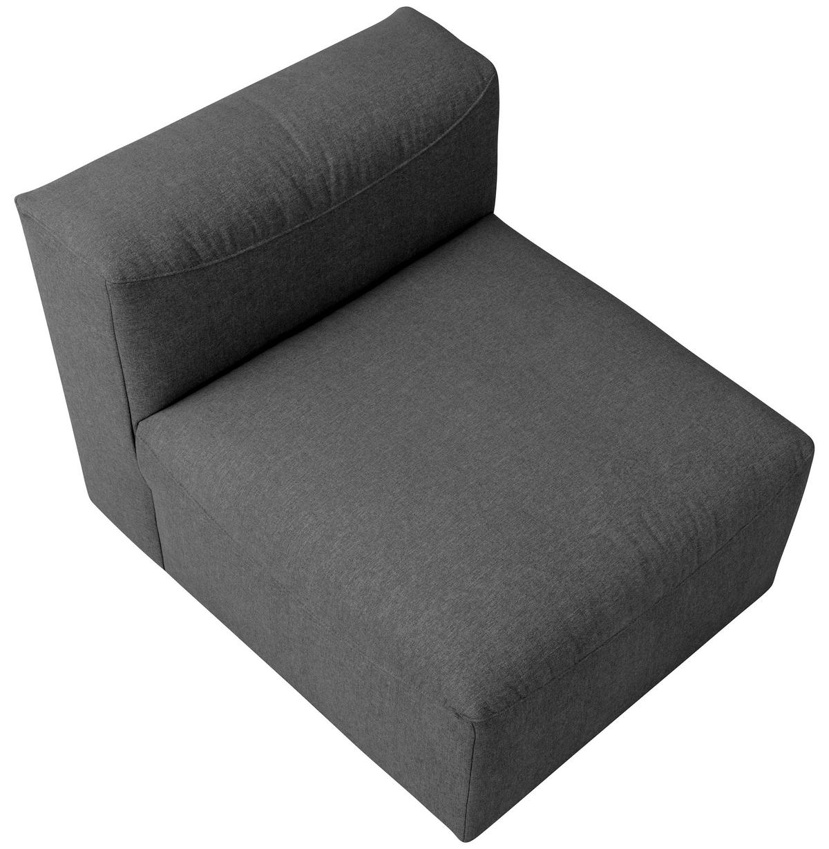 Sofaelement Lena Anthrazit Flachgewebe - Anthrazit/Schwarz, Design, Textil (75/73/100cm) - Max Winzer