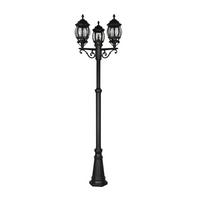Wegeleuchte 406960332 Elvo - Klar/Schwarz, KONVENTIONELL, Glas/Metall (57/240cm) - Trio Leuchten