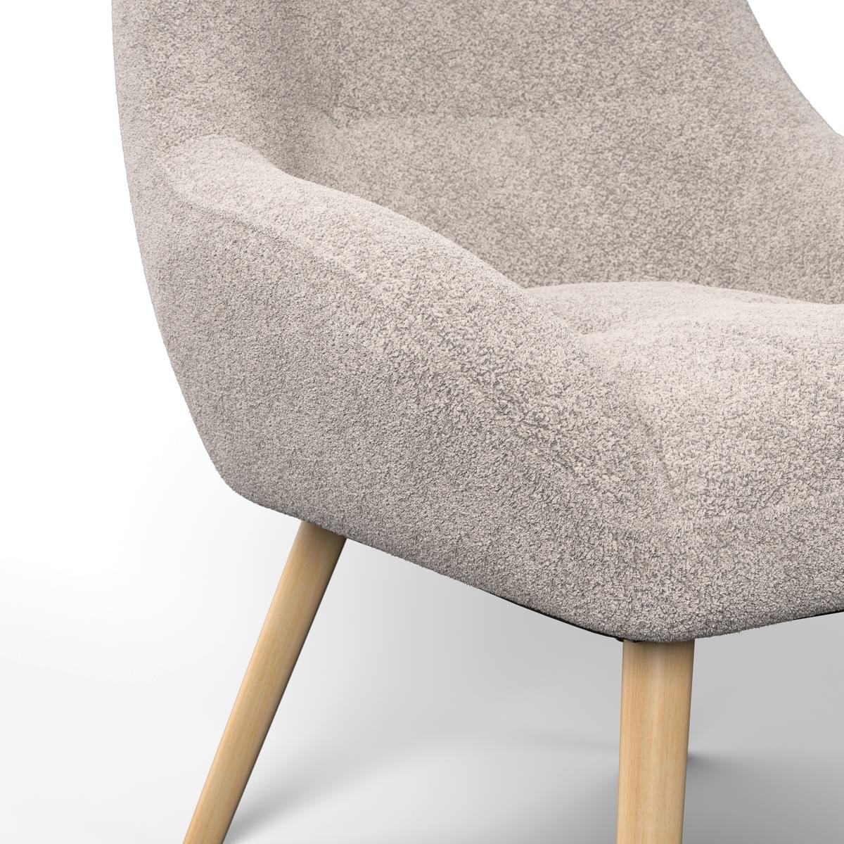 Relaxační křeslo MAXIMILIAN, světle šedá barva - světle šedá/přírodní barvy, Moderní, kov/dřevo (70/93cm) - Bessagi Home