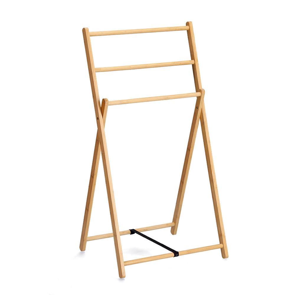 Handtuchständer Naturfarben B: 50 cm - Naturfarben, Basics, Holz (50/42/95cm) - Zeller Present