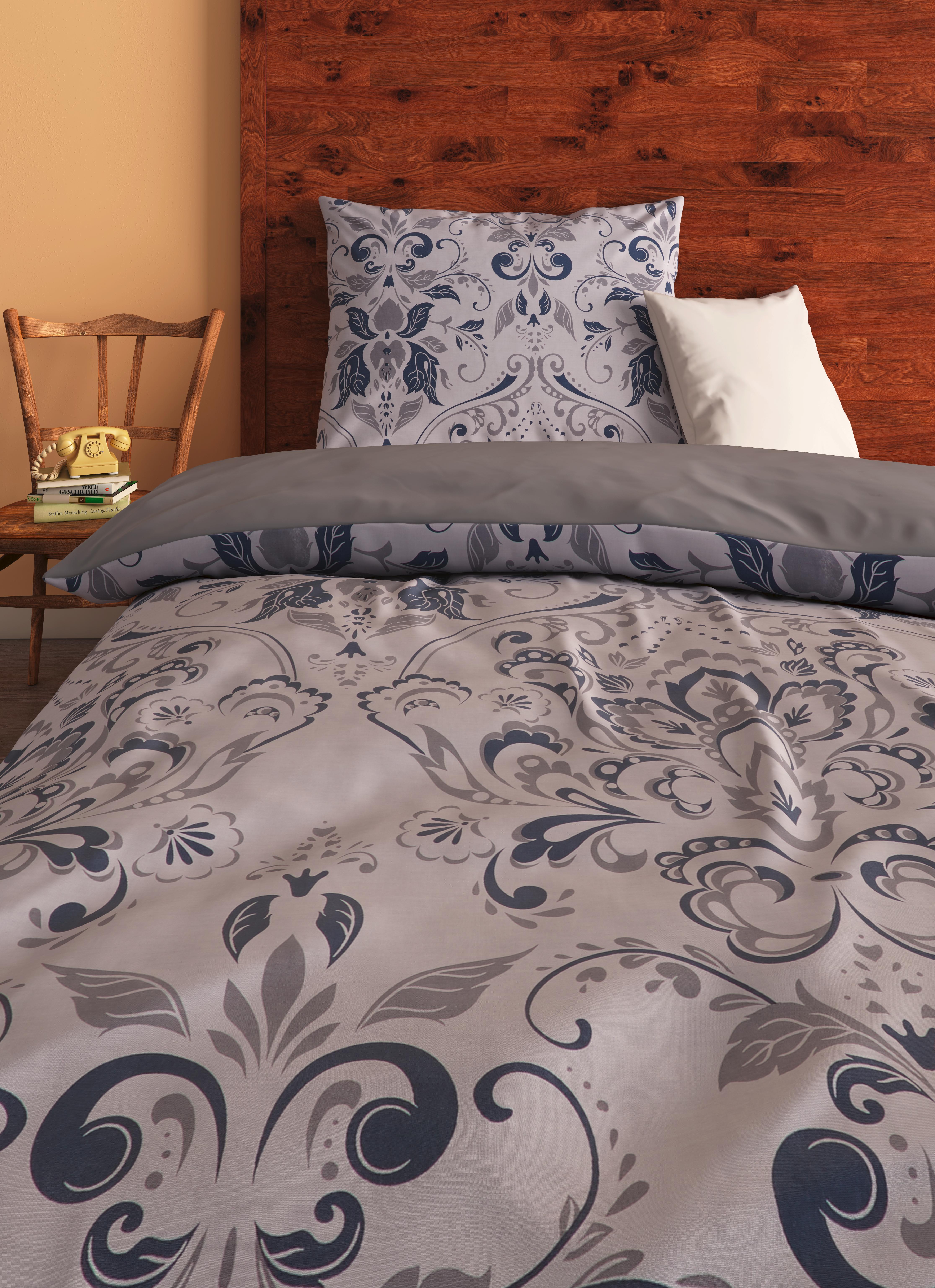 Bettwäsche Ohio - Creme/Grau, ROMANTIK / LANDHAUS, Textil - James Wood