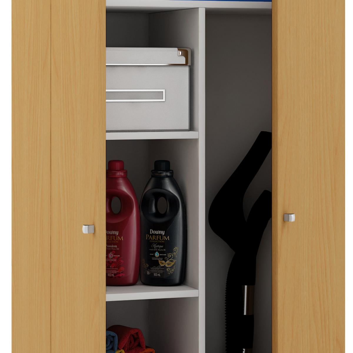 Víceúčelová skříň VANDOL, nástavba se zásuvkou - černá/barvy stříbra, Moderní, kompozitní dřevo/plast (70/238/39cm) - MID.YOU