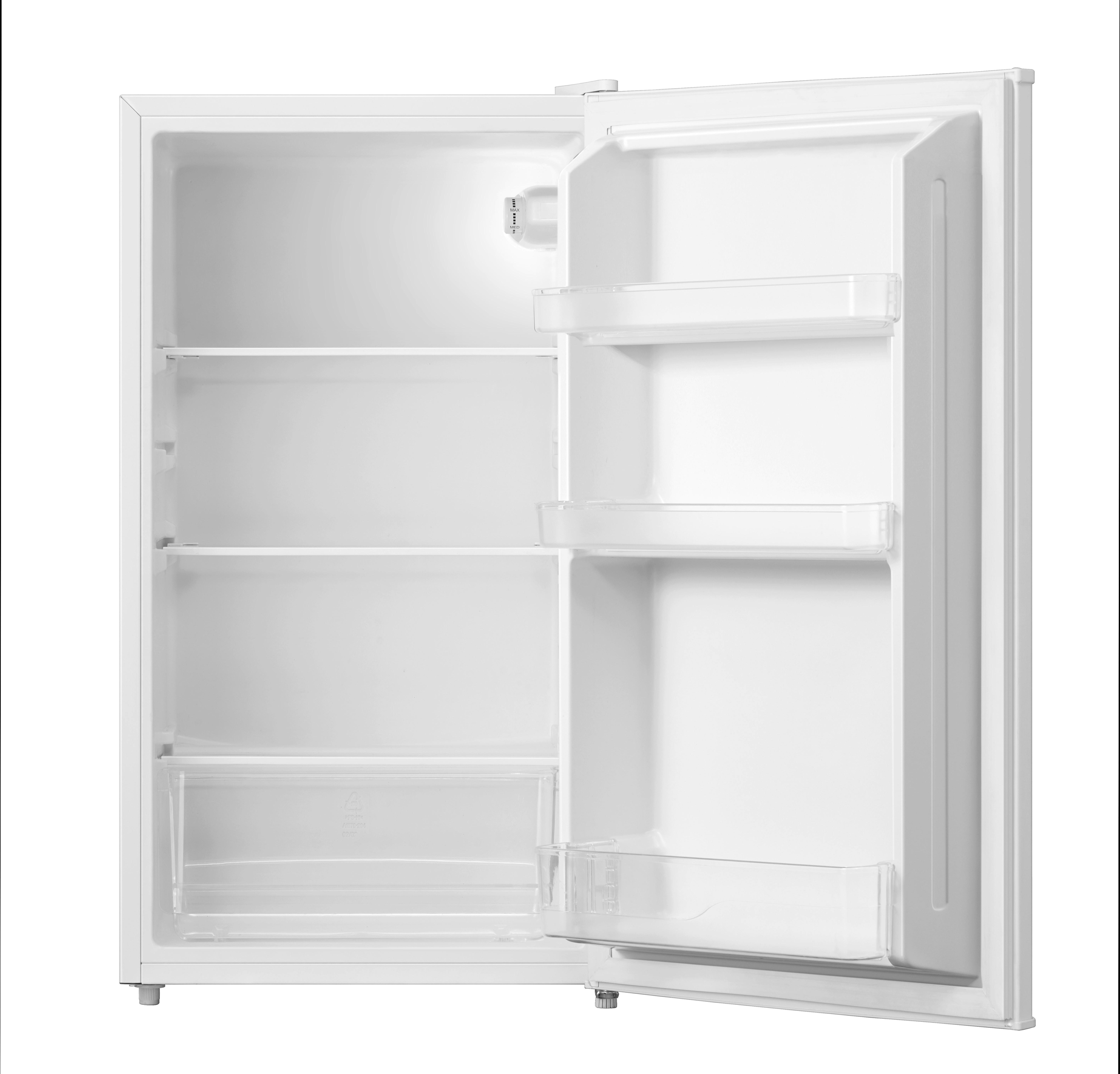 Kühlschrank Nabo Weiß 93 L Freistehend - Weiß, Basics, Glas/Kunststoff (47,2/86,4/44,6cm) - Nabo