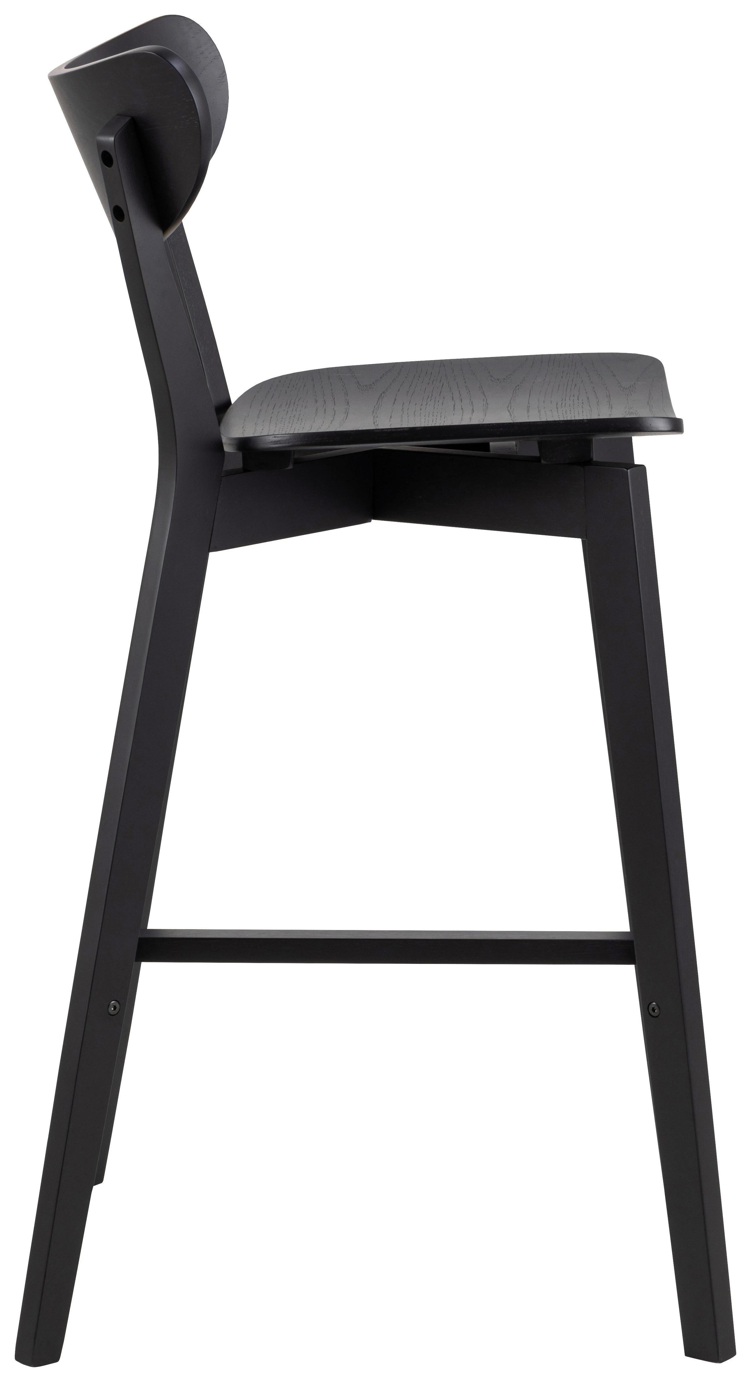 Barová stolička Roxby čierna dyha - svetlohnedá/čierna, Trend, kov/drevo (45/109/45cm) - MID.YOU