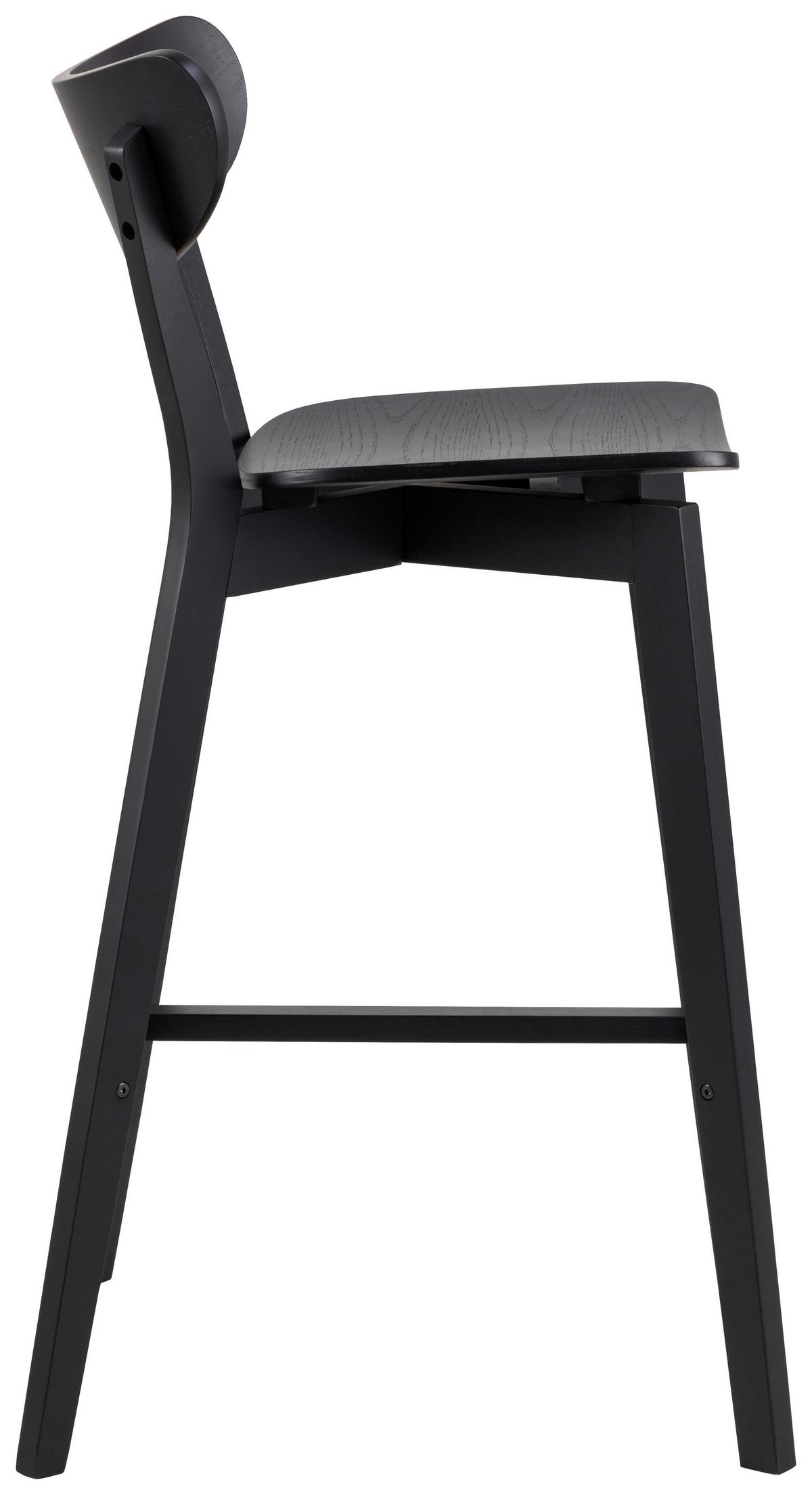 Barová stolička Roxby čierna dyha - svetlohnedá/čierna, Trend, kov/drevo (45/109/45cm) - MID.YOU