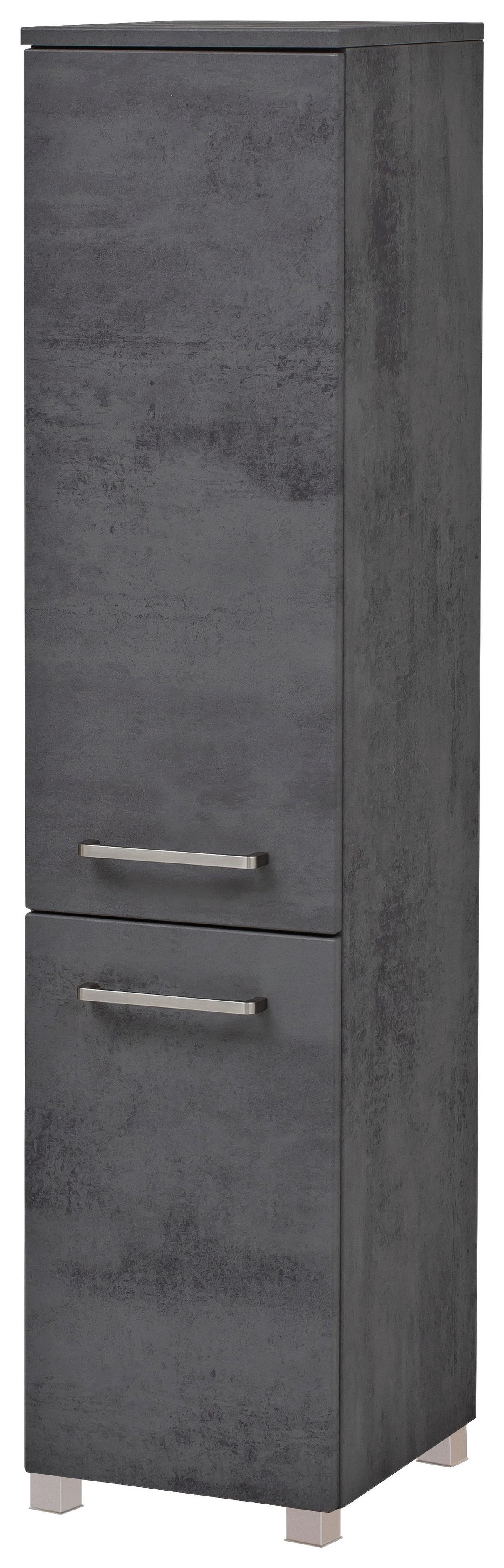 Bademöbel-Set Stockholm B: 110 cm Weiß/Grau - Weiß/Grau, KONVENTIONELL, Glas/Holzwerkstoff (110cm) - Held