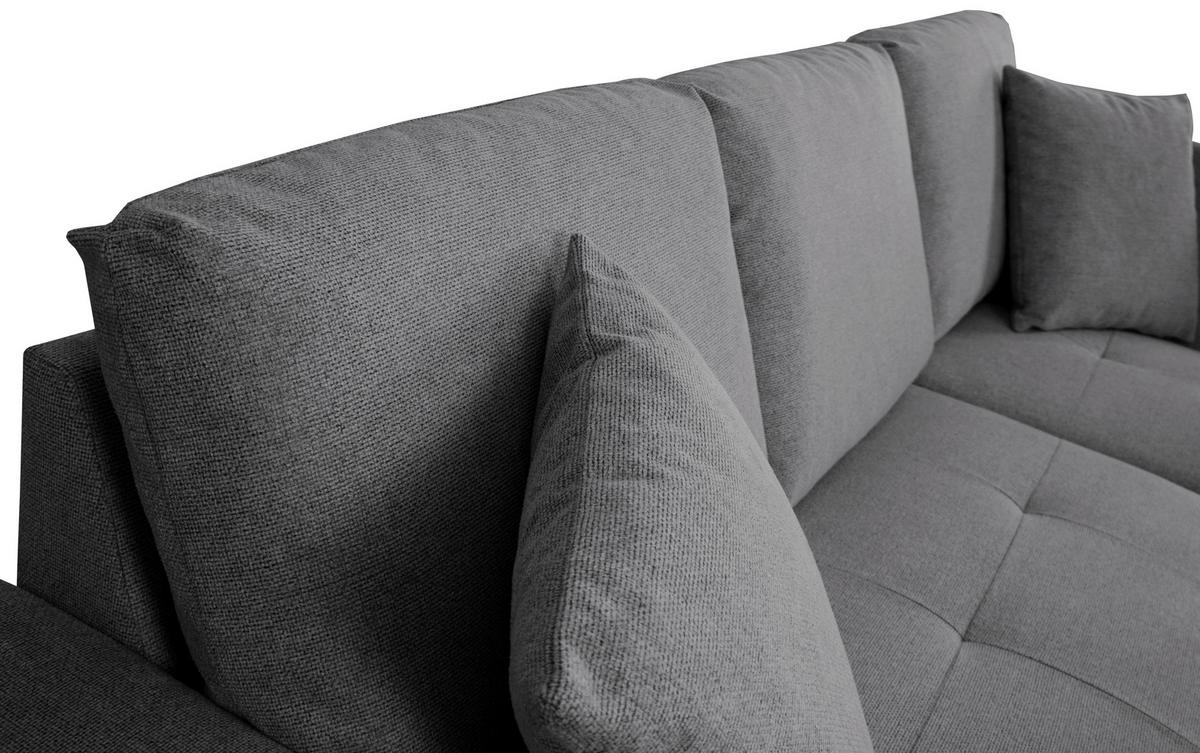Ecksofa Lukas Grau S: 239x158 Cm - Grau, Trend, Textil (239/158cm)