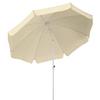 Sonnenschirm Ibiza BxHxT: 200x215x200 cm Naturfarben - Naturfarben/Weiß, Basics, Textil/Metall (200/215/200cm) - Schneider