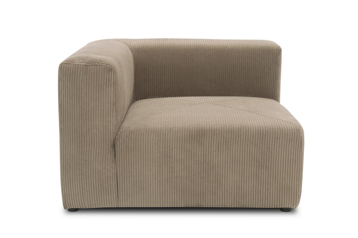 Sofaelement Schlammfarben B: 108 cm - Schlammfarben/Schwarz, Design, Textil (108/69/108cm) - MID.YOU