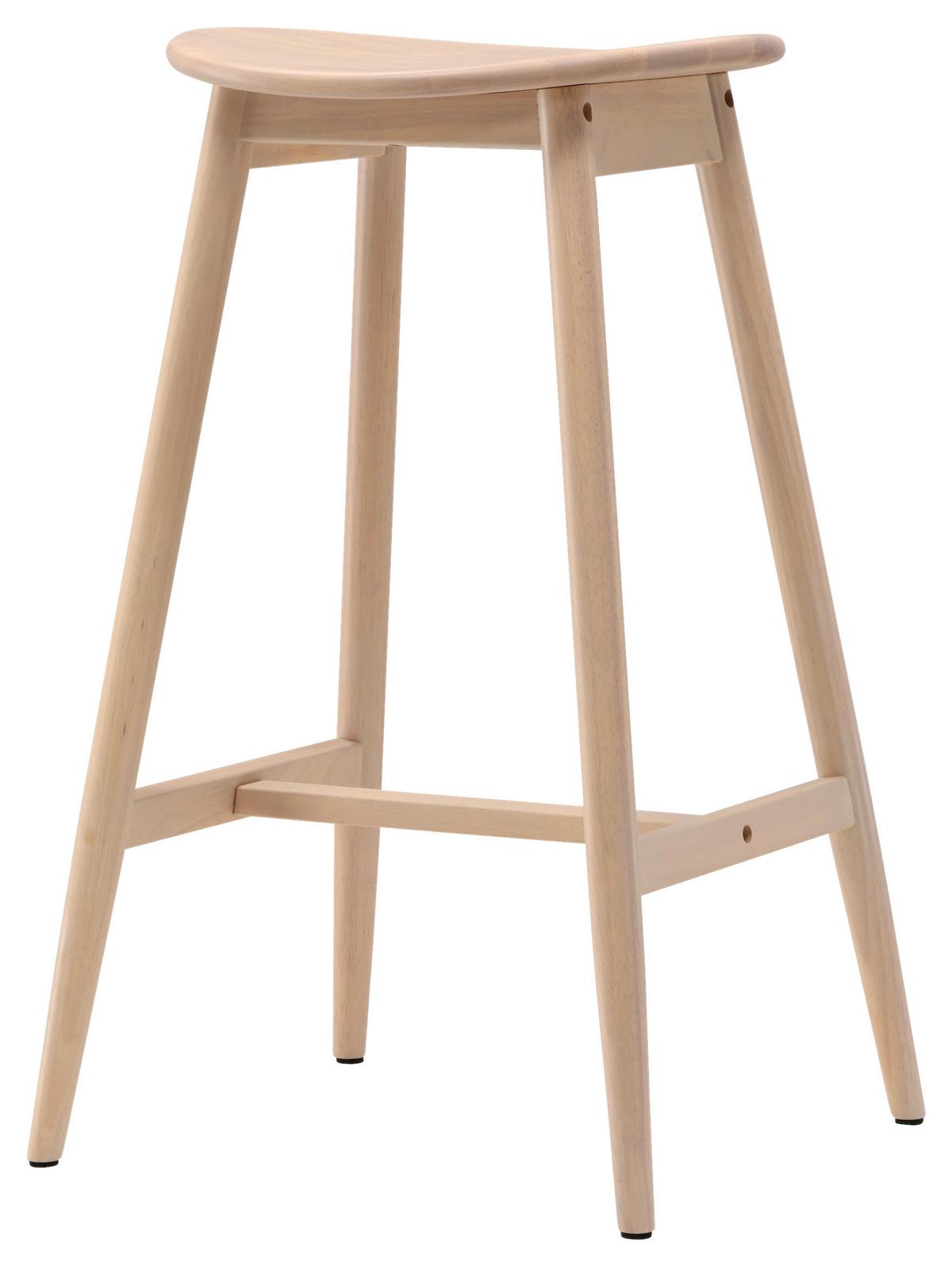 Barhocker Orust - Beige, Design, Holz (43,5/76,5/37cm) - Livetastic