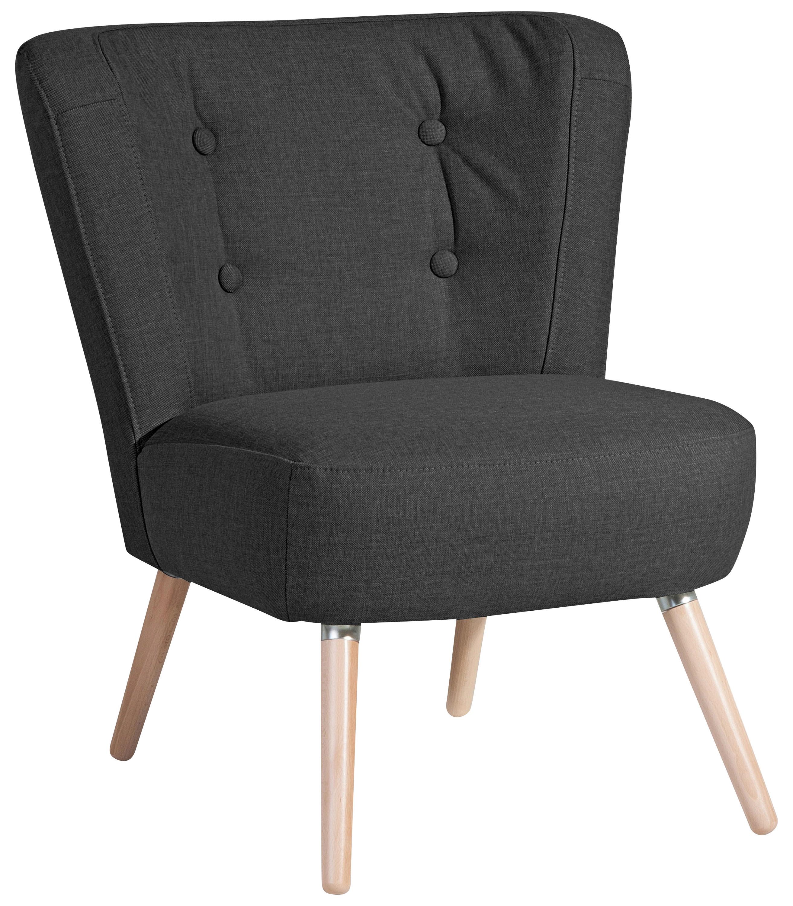 Sessel Neele - Buchefarben/Schwarz, Design, Textil (69/80/68cm) - Max Winzer