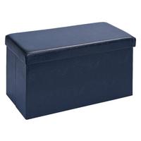 Faltbox Setto Groß 76x38 Cm Schwarz Lederoptik Mit Deckel - Schwarz, Basics, Holzwerkstoff/Kunststoff (76/38/38cm) - MID.YOU