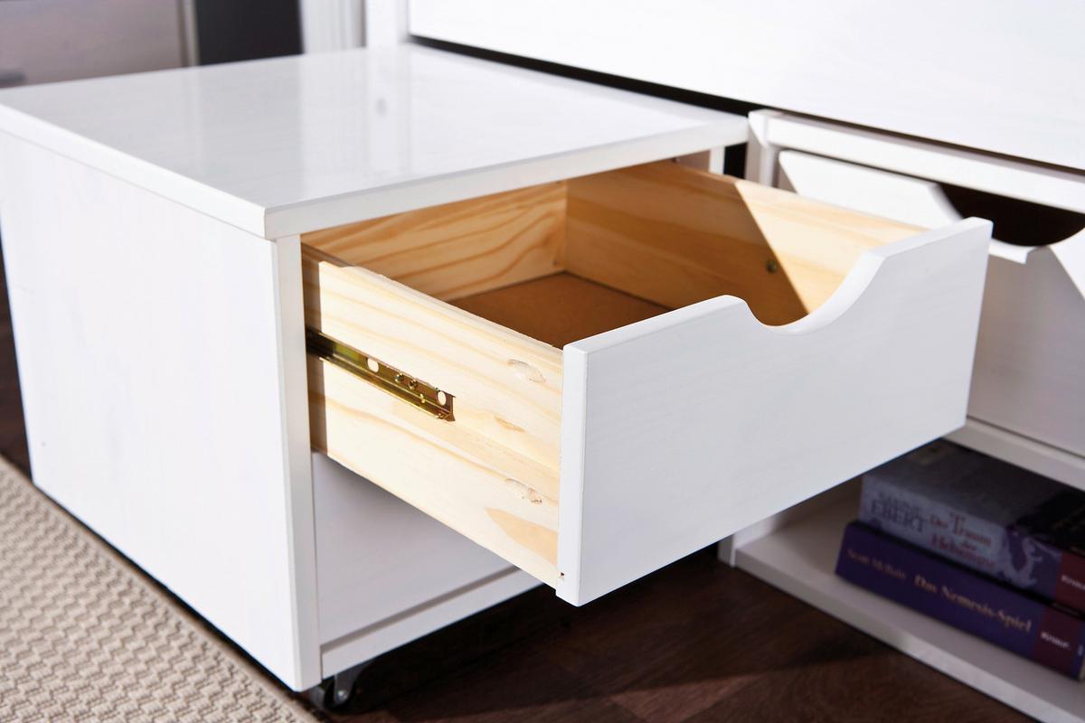 EINZELZIMMER Baru Weiß 2-teilig - Blau/Hellrosa, MODERN, Holz/Holzwerkstoff - MID.YOU