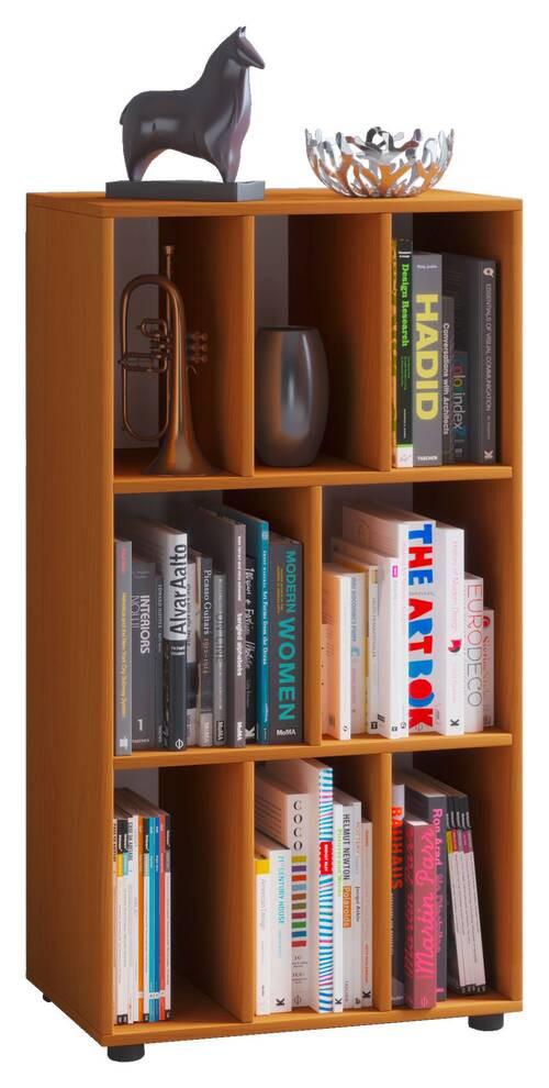Regál WOTINO, barvy buku - černá/barvy buku, Moderní, kompozitní dřevo/plast (60/114/40cm) - MID.YOU