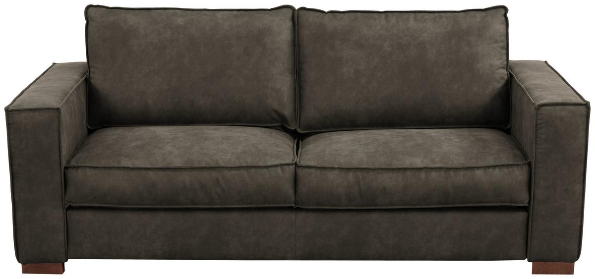 Schlafsofa Texas Anthrazit Mikrofaser, B: 203 Cm - Dunkelbraun/Anthrazit, Design, Textil (203/85/99cm) - MID.YOU