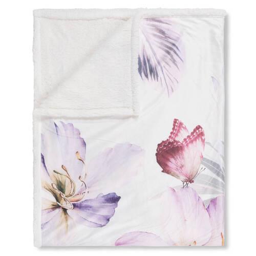 Plaid Caen 130x160 cm Gelb Apfelbaumfarben Ecru - Ecru/Apfelbaumfarben, Trend, Textil (130/160cm)