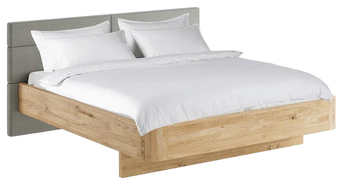 Bett Loom Naturfarben 200x200cm - Beige/Naturfarben, MODERN, Holz/Textil (200/200cm) - MID.YOU