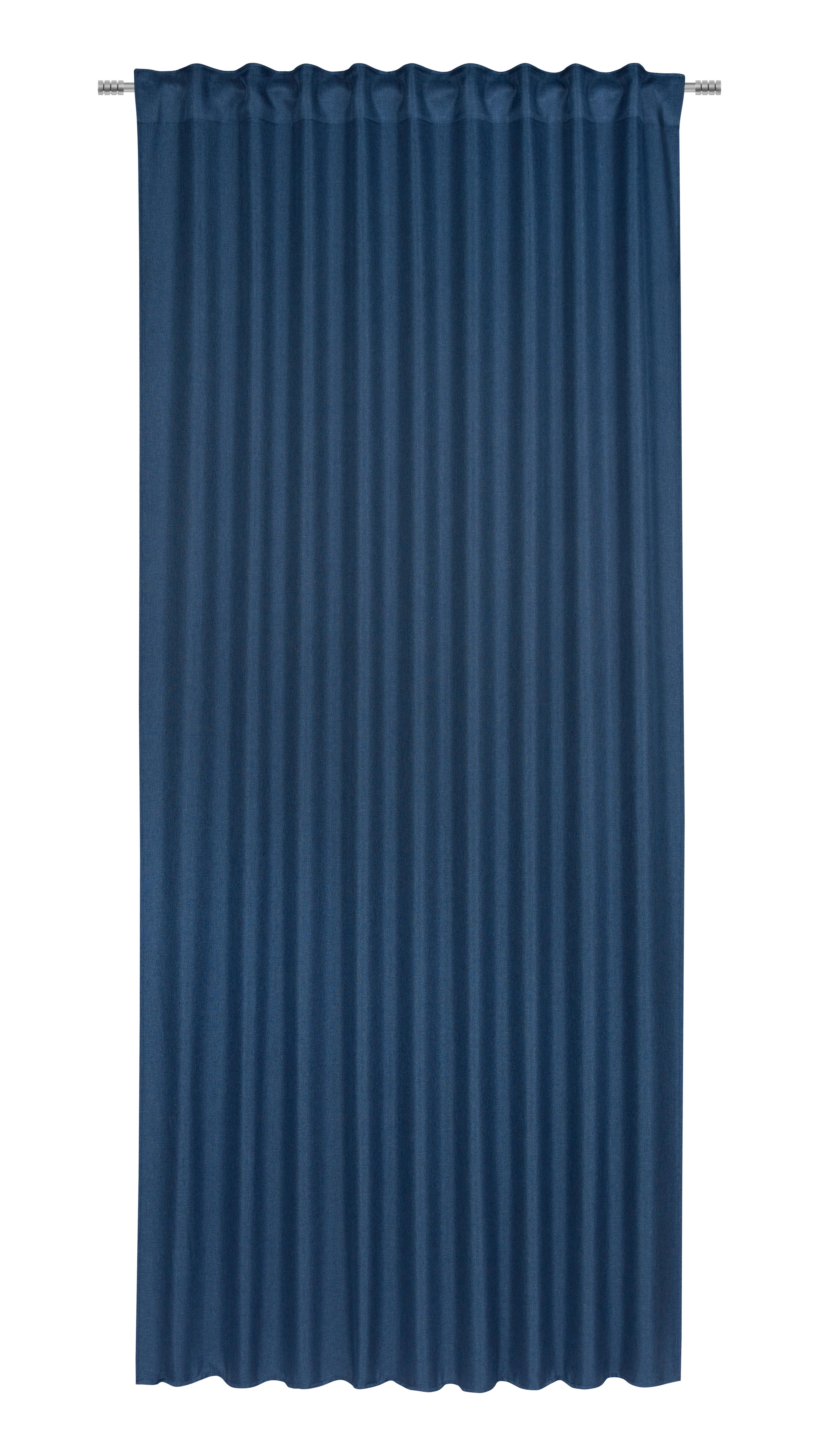 HOTOVÝ ZÁVĚS ANDI 2 KS/BAL. - modrá, Konvenční, textil (140/245cm) - Modern Living