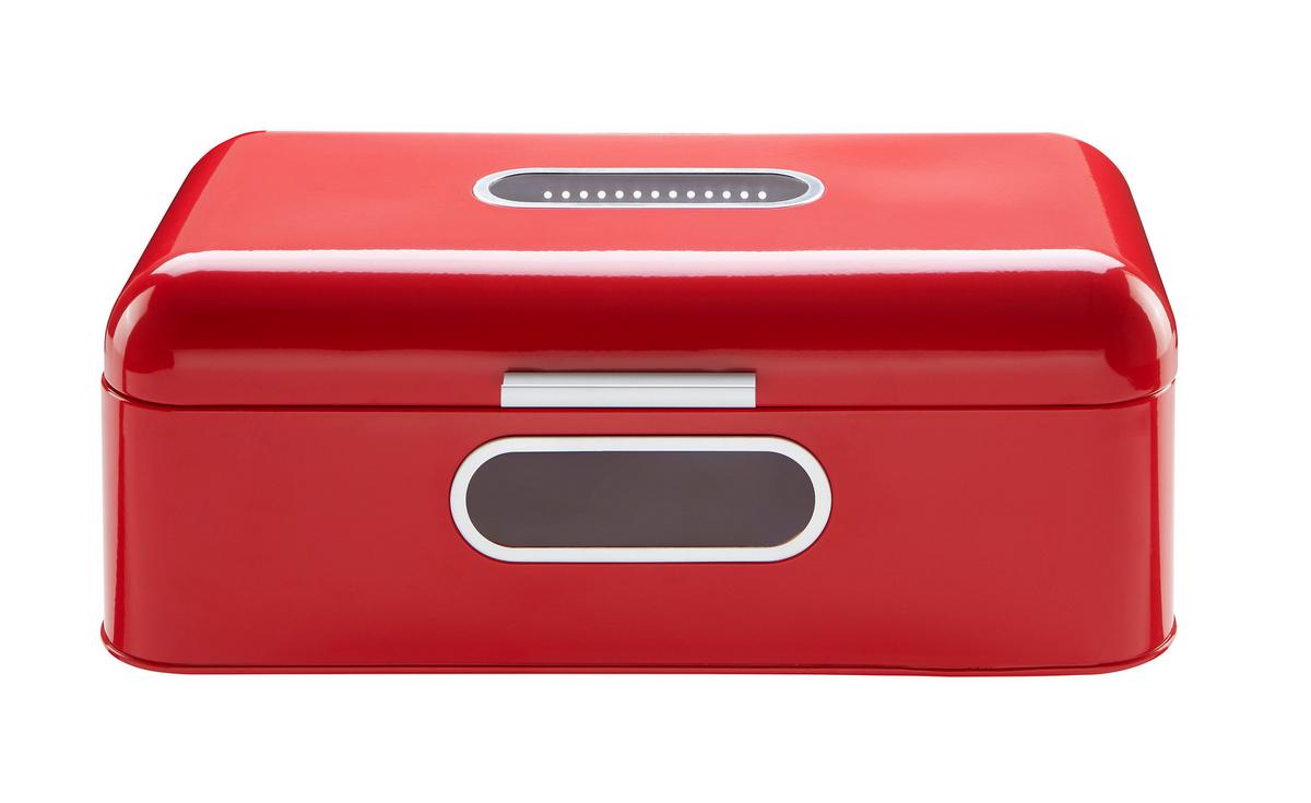 Brotkasten Echtwerk Retro - Rot, MODERN, Metall (42,5/23,8/17,0cm) - Echtwerk