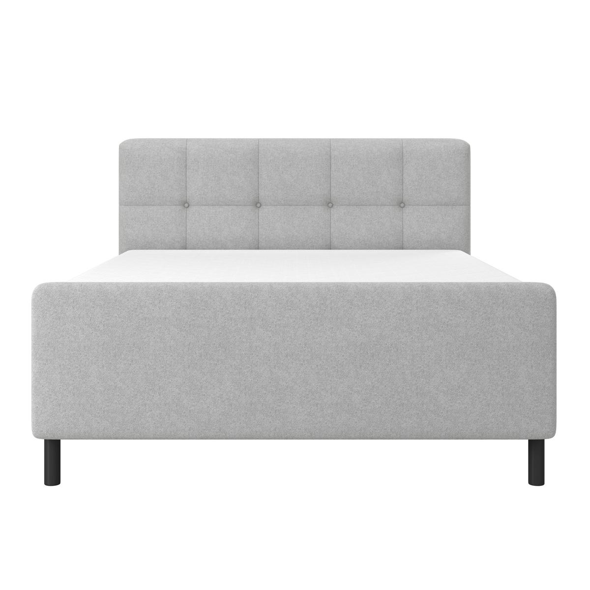Posteľ boxspring MARBELLA 180x200, svetlosivá - čierna/svetlosivá, Modern, kov/drevo (180/200cm) - Bessagi Home