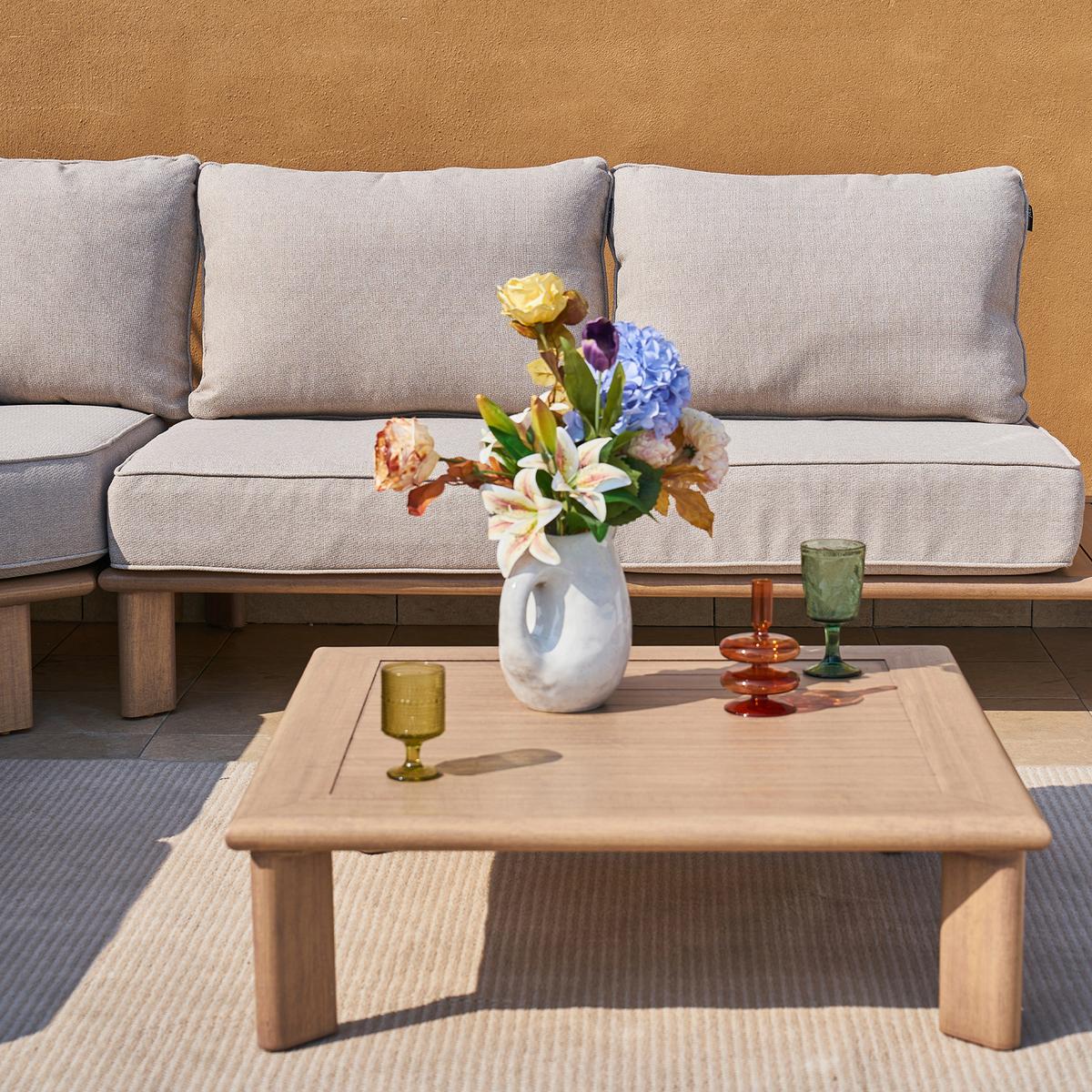 Dining-Loungeset Avery Beige - Eichefarben/Braun, Basics, Metall (290/290/68cm) - Ambia Garden