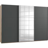 Schwebetürenschrank B: 300 Cm Level, Graphit/eiche Dekor - Eichefarben/Graphitfarben, MODERN, Holzwerkstoff (300/216/65cm) - MID.YOU
