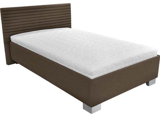 Čalúnená Posteľ Como 140x200 - hnedá/biela, drevo/textil (214/162/97cm) Čalúnená Posteľ Como 140x200 - hnedá/biela, drevo/textil (214/162/97cm)