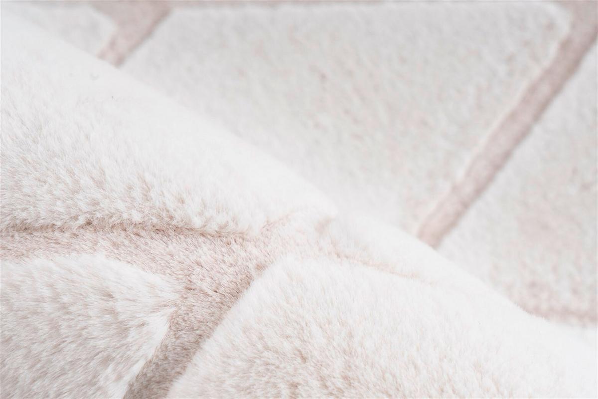 Teppich Creme, Weiß Vivica 225, BxL: 80x150 cm - Creme/Weiß, KONVENTIONELL, Textil (80/150cm)