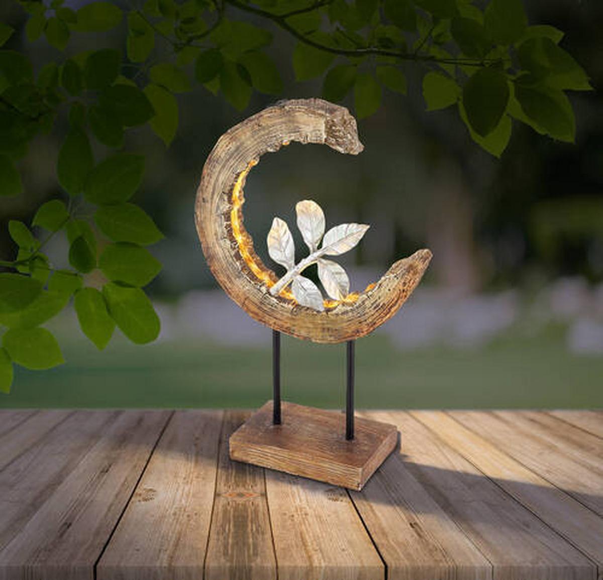 Solarleuchte 36514 - Silberfarben/Schwarz, Design, Kunststoff/Metall (24/10/52cm) - Globo