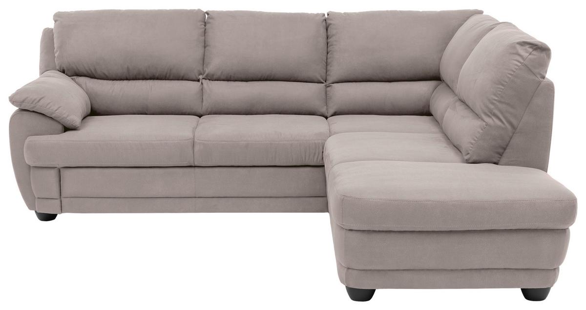 Ecksofa Nebolo Beige Mikrofaser - Beige, Design, Textil (245/225cm) - Livetastic