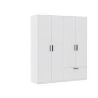 Šatníková skriňa Milos MILOS 4T1S - čierna/biela, Modern, kompozitné drevo/plast (180/210/52cm)