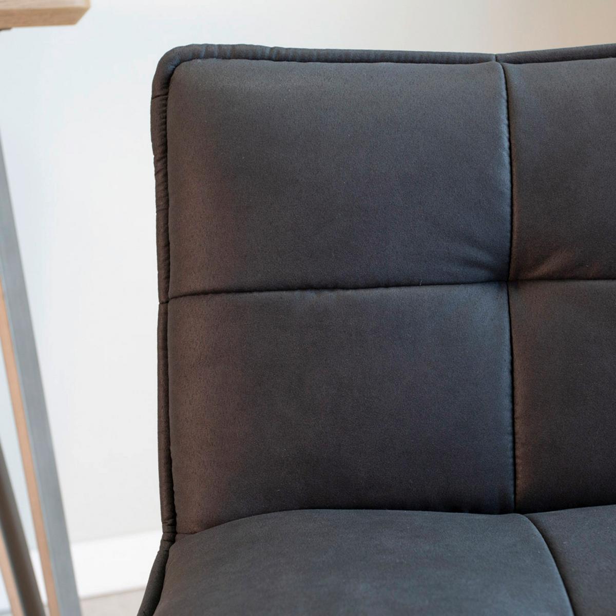 Barhocker-set Jeremy - Anthrazit/Schwarz, KONVENTIONELL, Textil/Metall (44/87/50cm) - MID.YOU