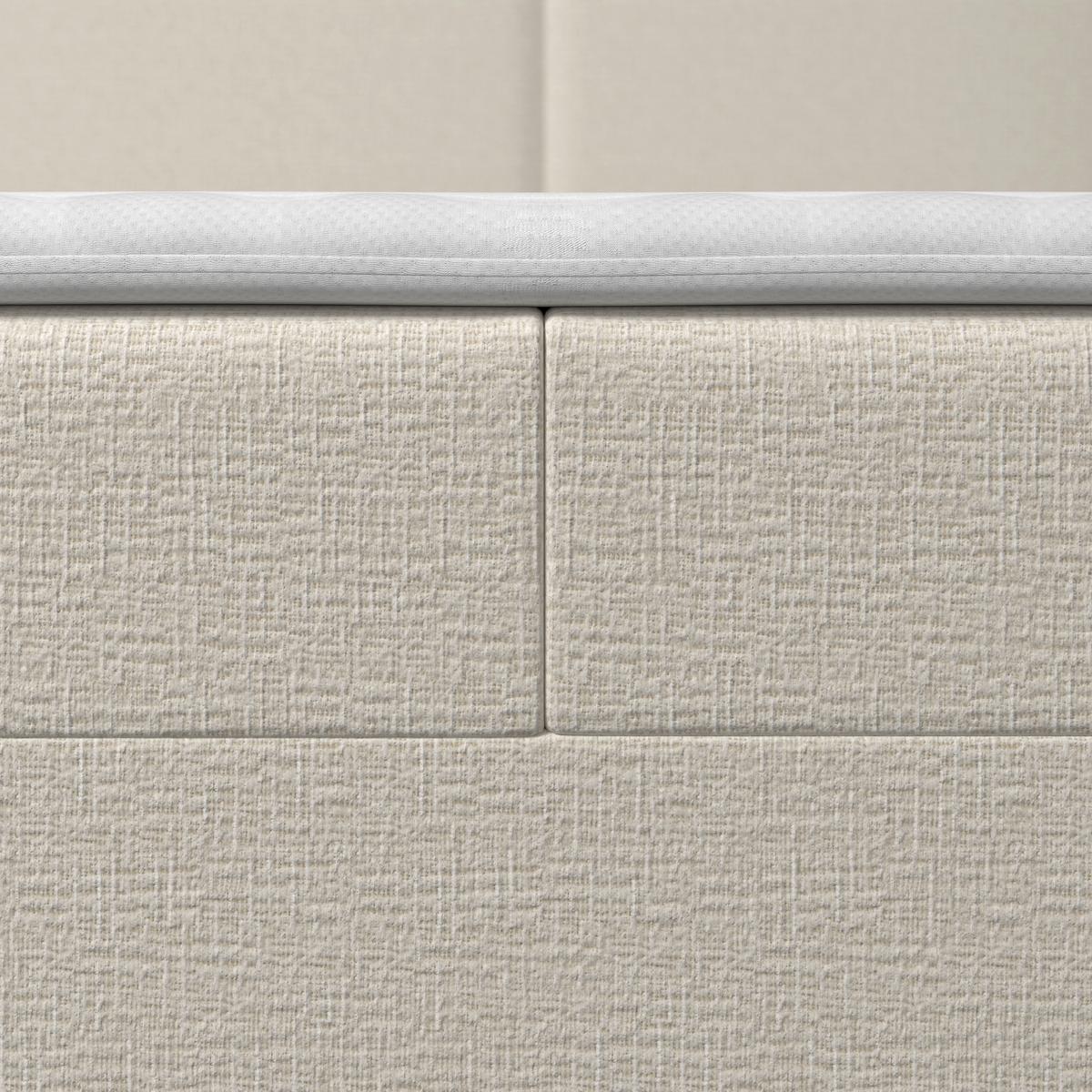 Boxspringová postel IMOLA 180x200, krémová - černá/krémová, Moderní, dřevo/textil (160/200cm) - Bessagi Home
