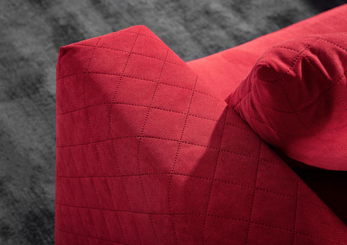 Ecksofa Barkley - Rot/Schwarz, KONVENTIONELL, Textil (176/243cm) - MID.YOU