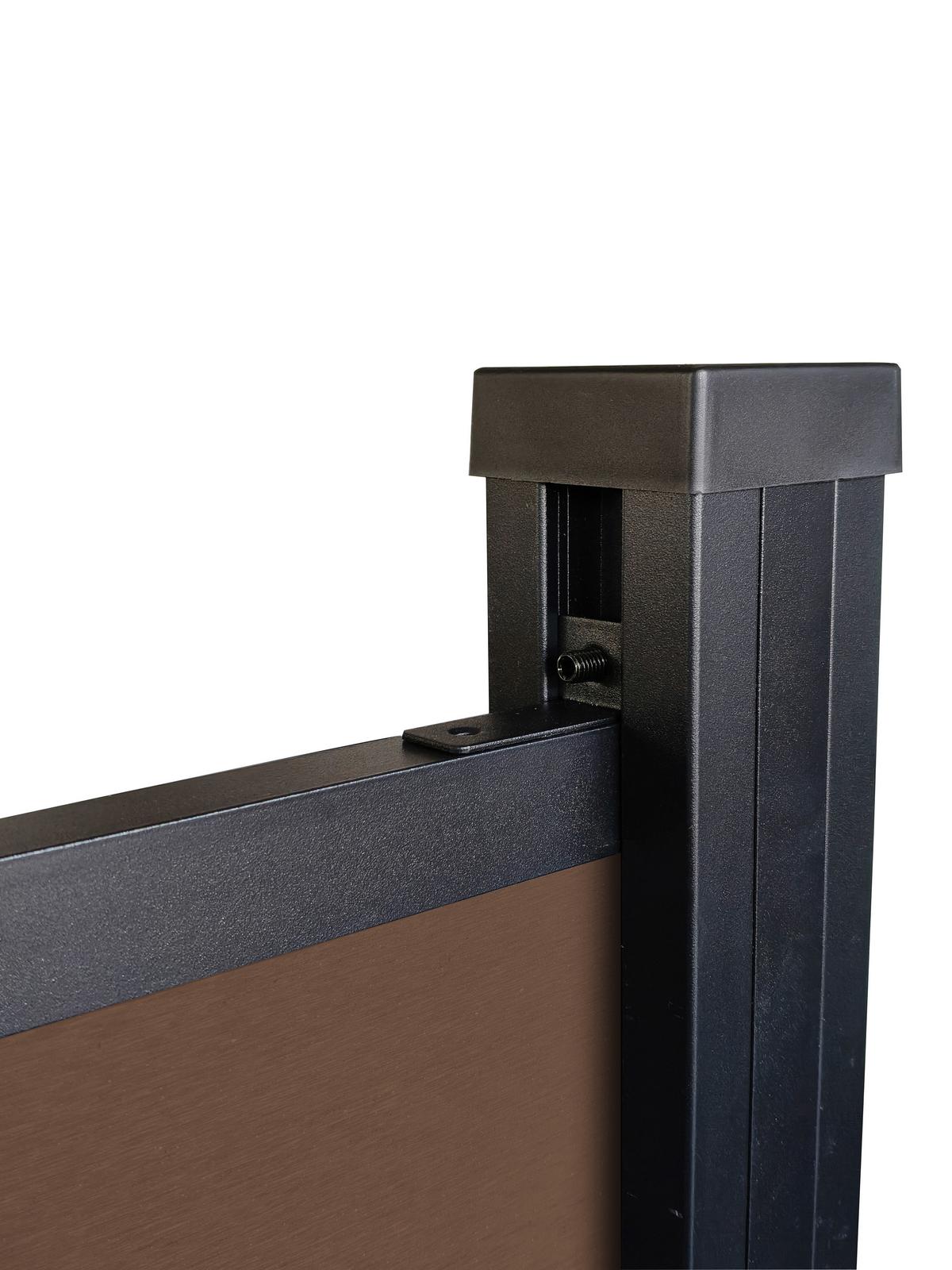 Sichtschutz Helios - Braun, MODERN, Holzwerkstoff/Kunststoff (180/180/21cm) - Beldano