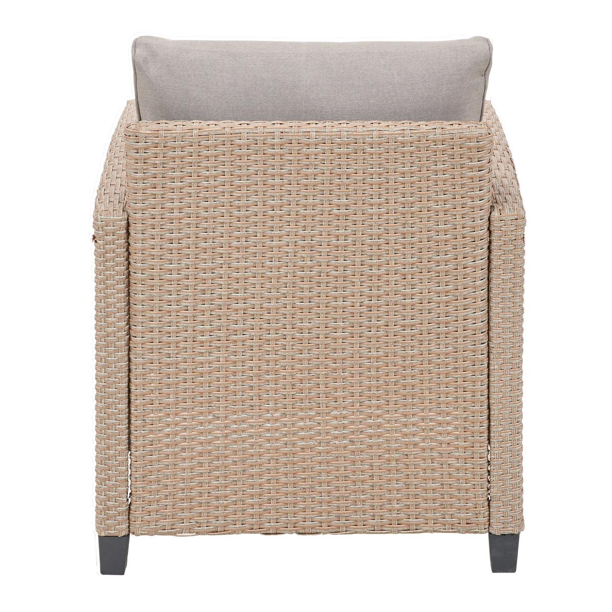 Loungesessel Porto In Rattan-Optik Mit Kissen - Braun/Grau, MODERN, Kunststoff/Textil (65/67/73cm) - Ondega
