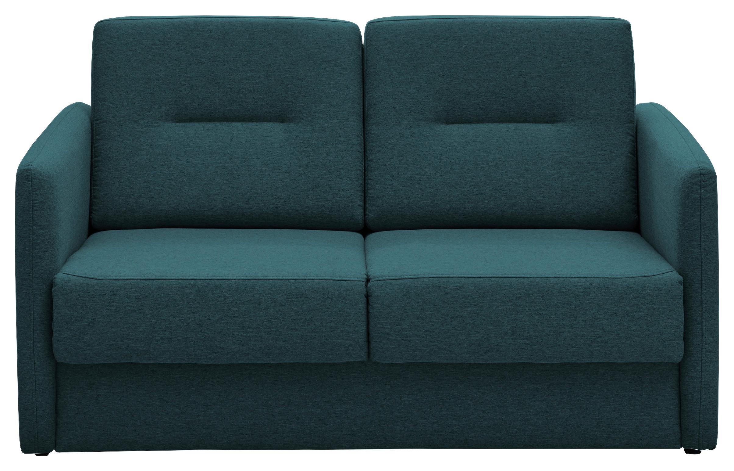 Schlafsofa Regi Blau Mikrofaser B: 147 cm - Blau/Schwarz, KONVENTIONELL, Textil (147/89/87cm) - Livetastic