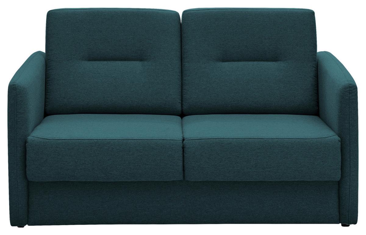 Schlafsofa Regi Blau Mikrofaser B: 147 cm - Blau/Schwarz, KONVENTIONELL, Textil (147/89/87cm) - Livetastic