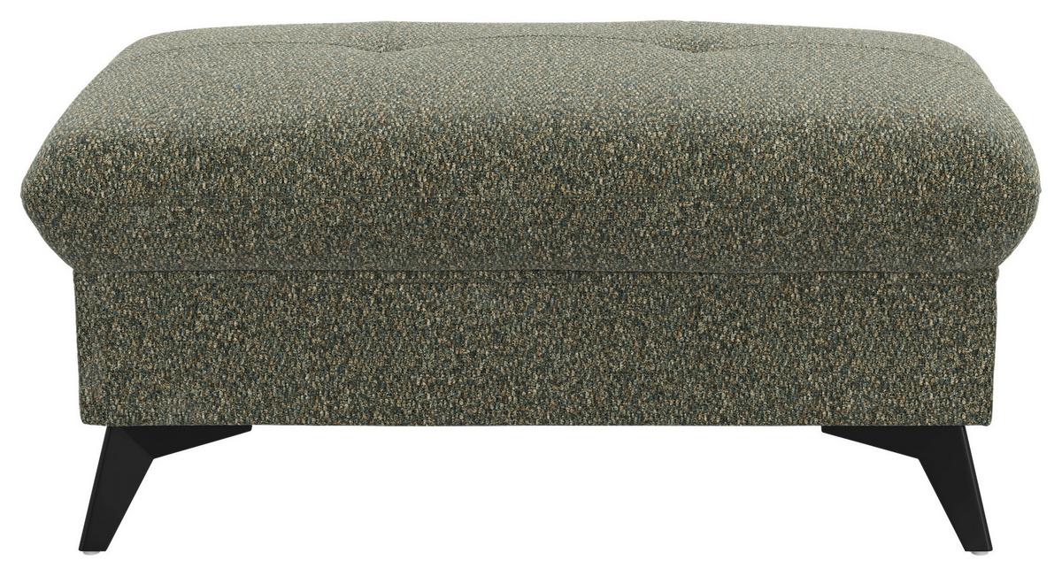 Hocker Hudson Chenille dunkelgrün, B: 102cm - Dunkelgrün/Schwarz, KONVENTIONELL, Textil (102/45/65cm) - Sembella