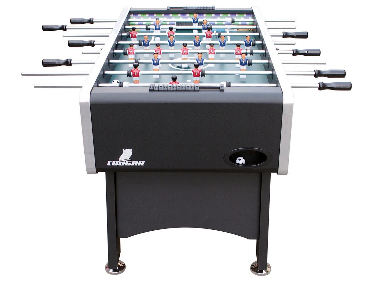 Tischfußball Arena Holz Schwarz + 4 Bälle, Torzähler - Schwarz, Basics, Holz (75/88/141cm) - Ambia Garden