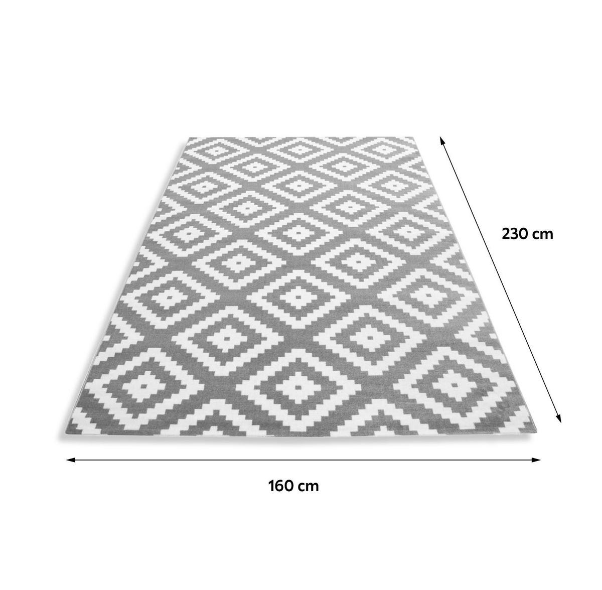 Webteppich Grau Naturfaser Plus Grey 160x230 cm - Grau, KONVENTIONELL, Textil (160/230cm) - Novel