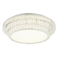 STROPNÉ LED SVIETIDLO KLARA - číra/chrómová, Design, kov/plast (60/60/15,5cm) - Globo