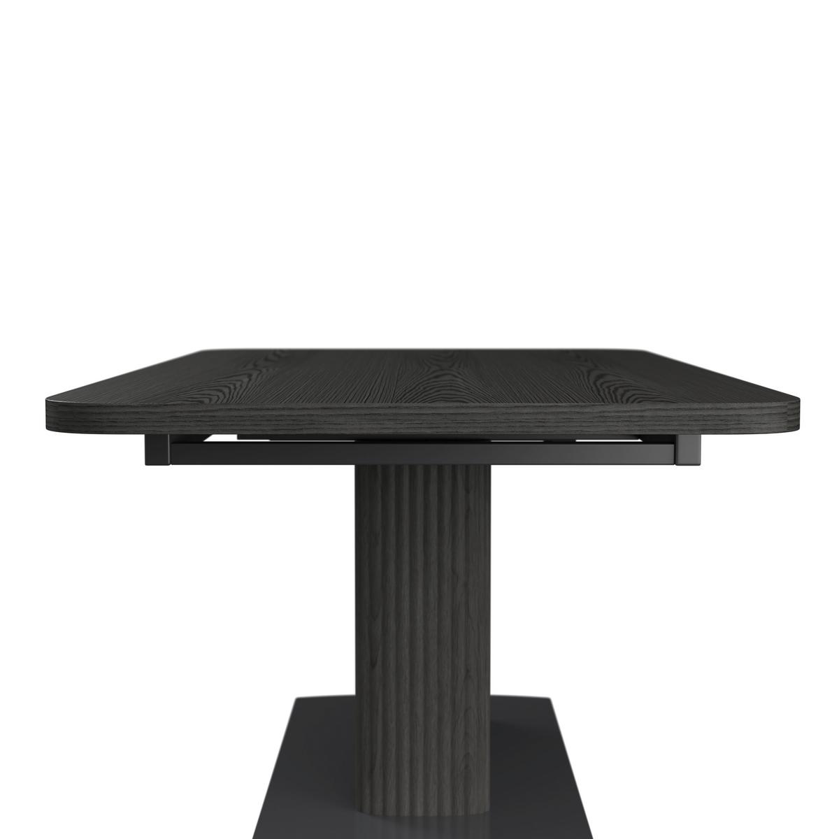 ROZŤAHOVACÍ STÔL AMADO 200X90 CM - čierna/farba vlašského orecha, Modern, kov/drevo (200/76/90cm) - Bessagi Home