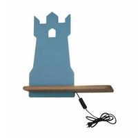 KINDERWANDLEUCHTE 21-85047 TOWER - Blau, Basics, Holz/Holzwerkstoff (27/12/28.5cm)