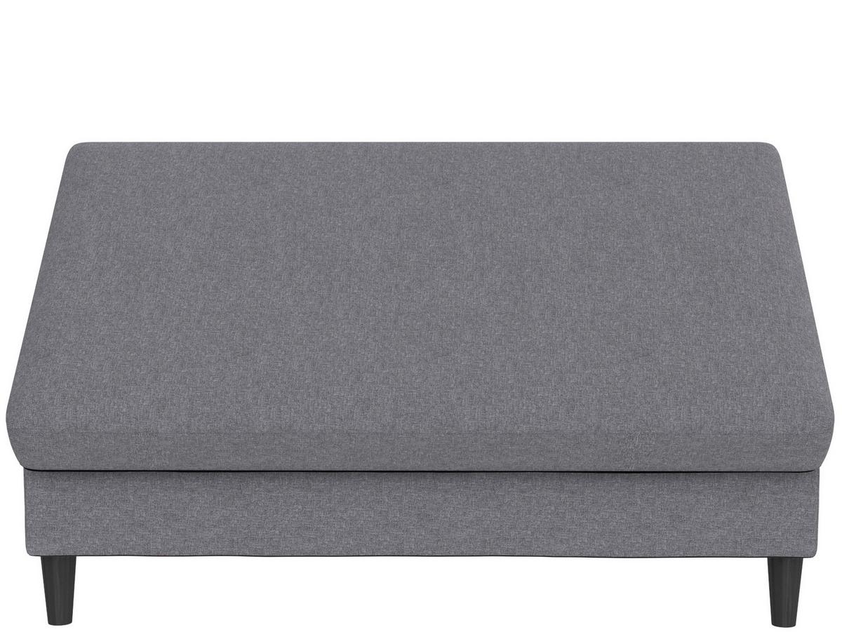 Hocker Hannover Grau, mit Stauraum - Schwarz/Grau, Basics, Textil (130/43/69cm) - Livetastic
