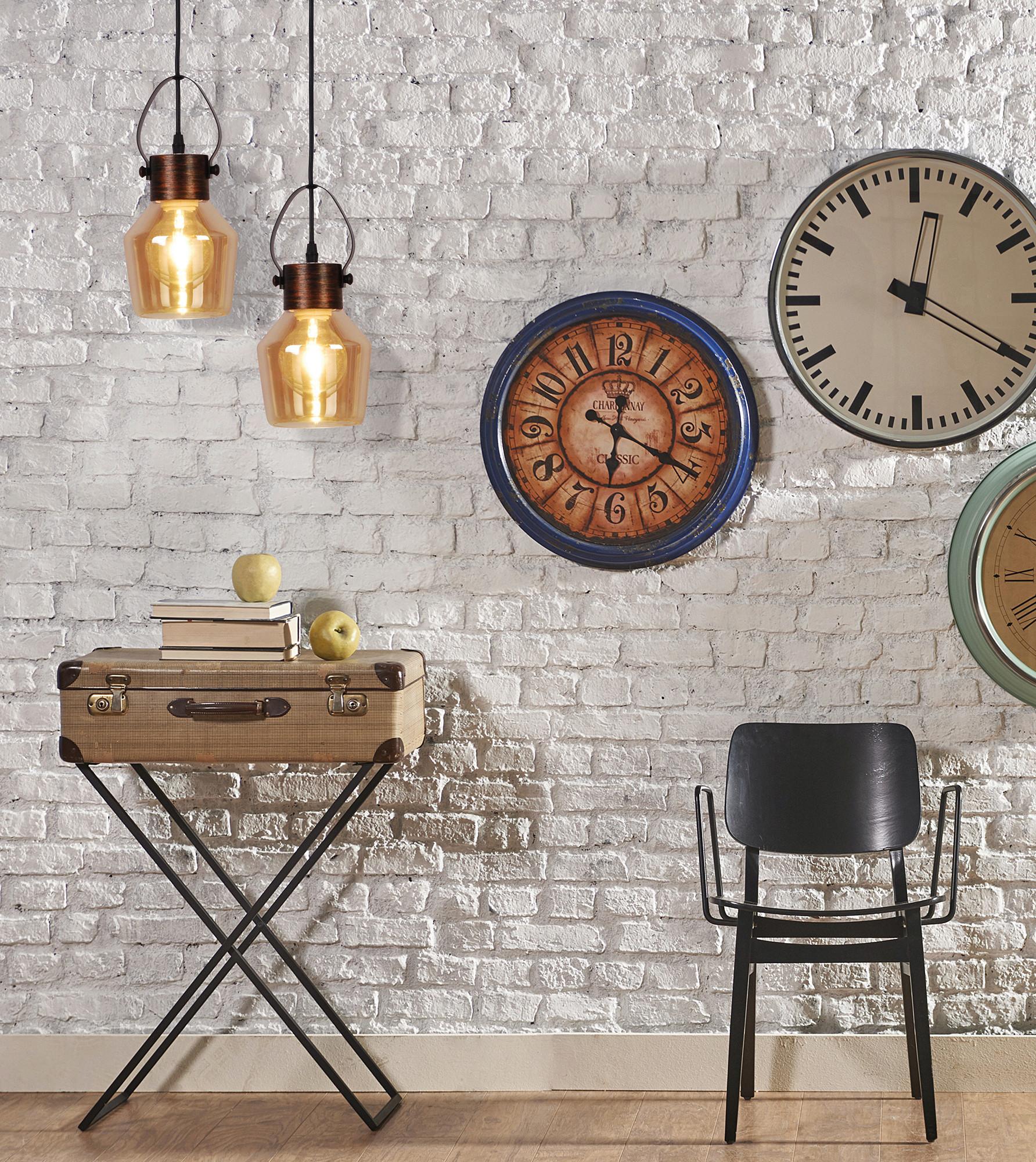 Hängeleuchte Alex H: 128 cm 1-Flammig, Industrial Design - Gelb, Trend, Glas/Metall (14/128cm) - Näve