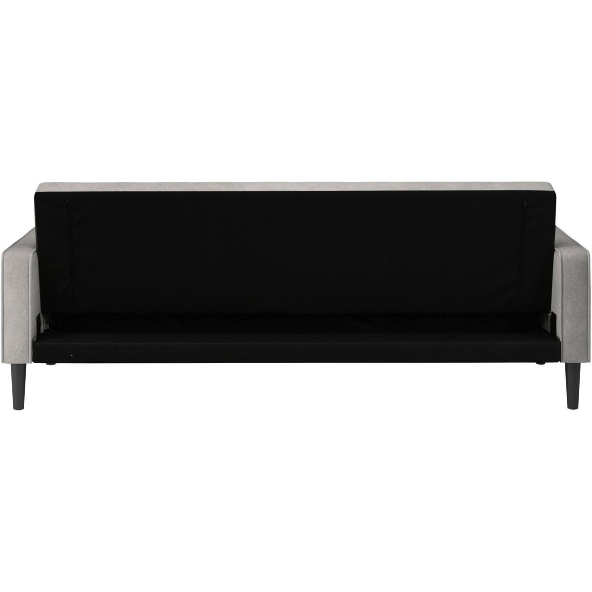 Schlafsofa Aarhus Hellgrau, mit Schlaffunktion - Hellgrau/Braun, Basics, Textil (213/81/86cm) - Livetastic